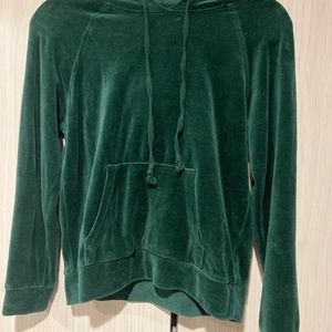 2/ $15 Velvet Green Hoodie! Size: small